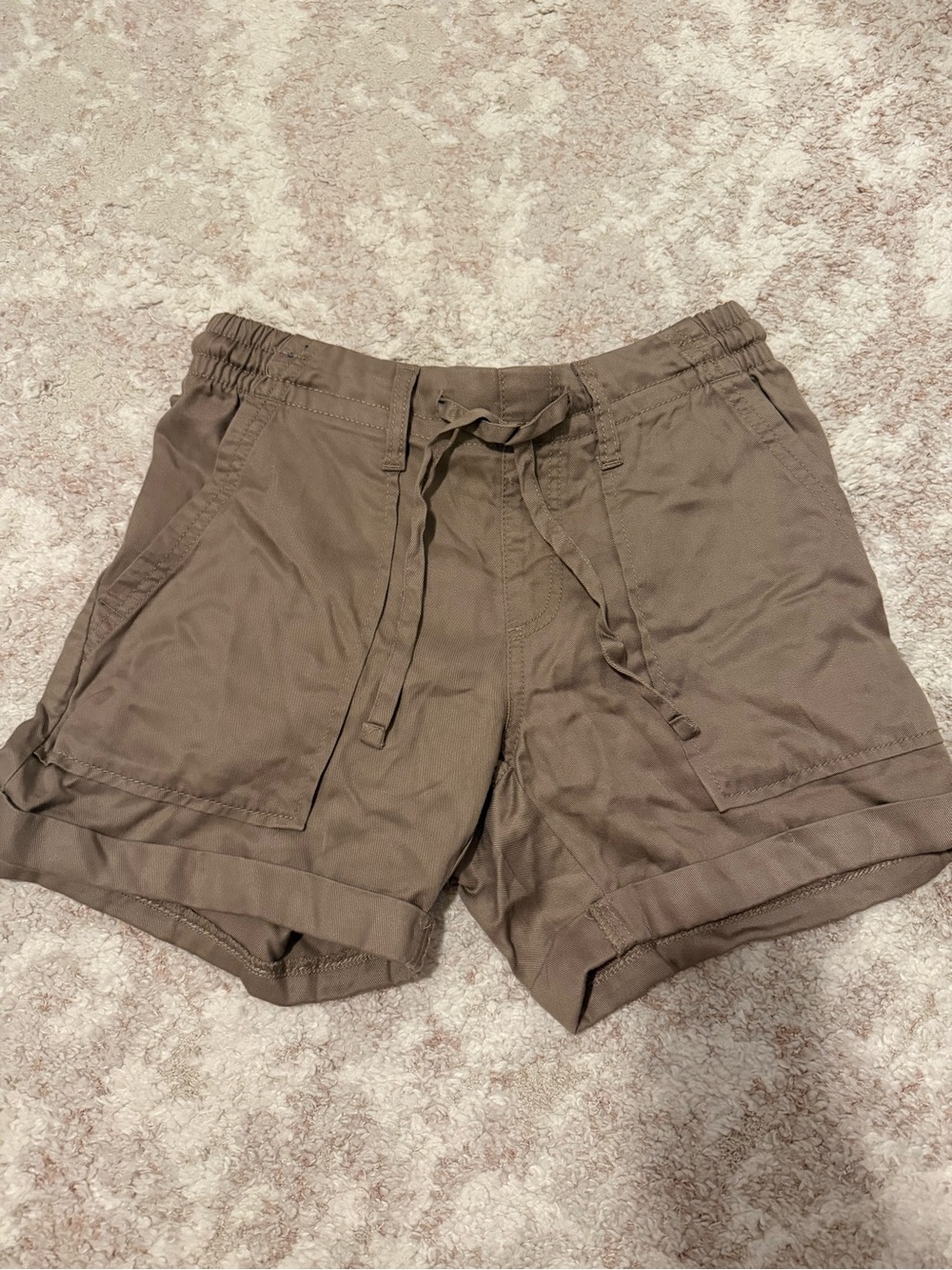 Women's Drawstring Utility Shorts - Brown